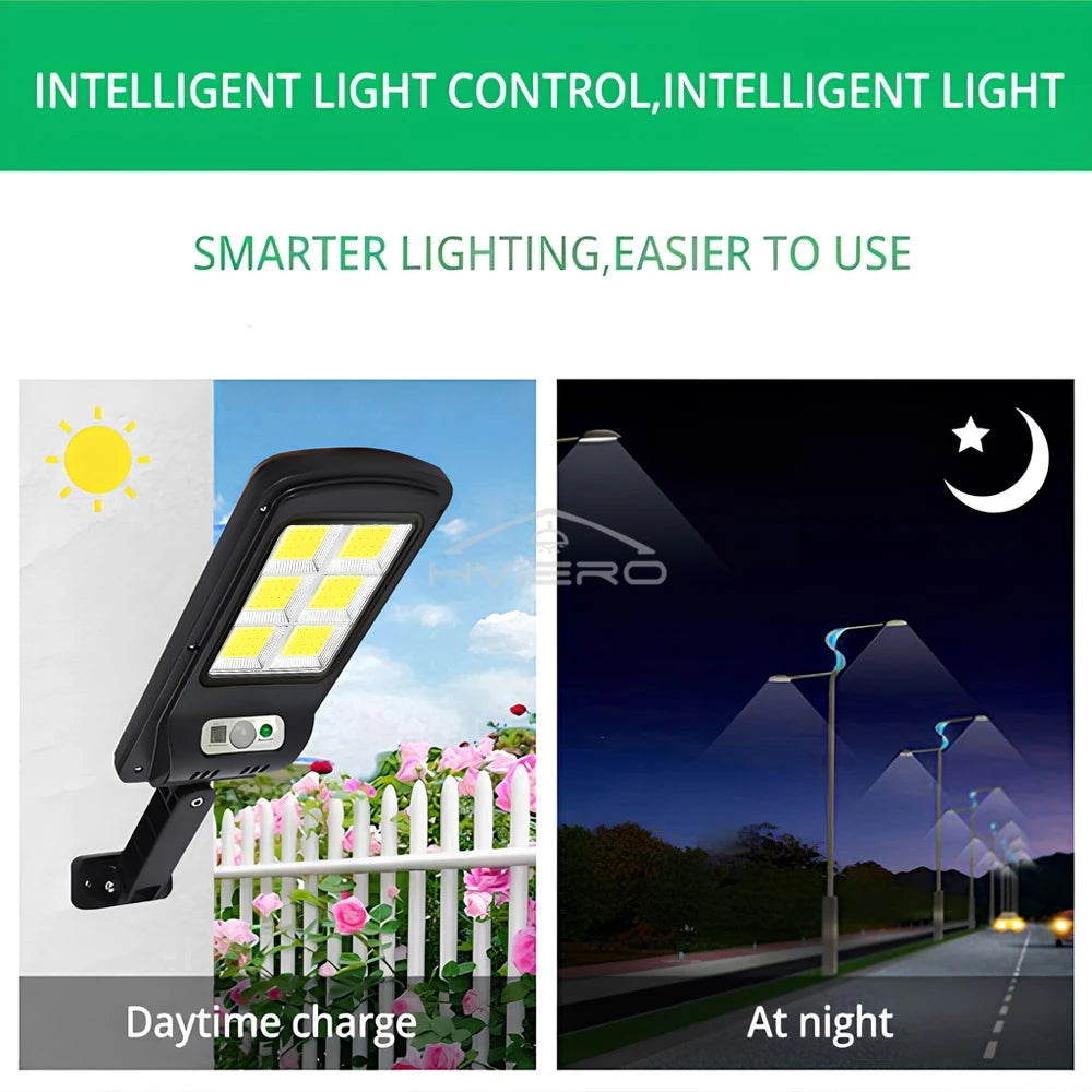 HVIERO 30W Solar Motion Sensor Outdoor Light – IP65 Waterproof