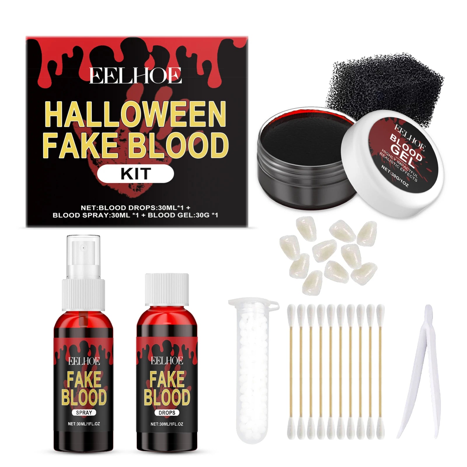 Halloween Fake Blood Set – Realistic SFX Body Paint Makeup