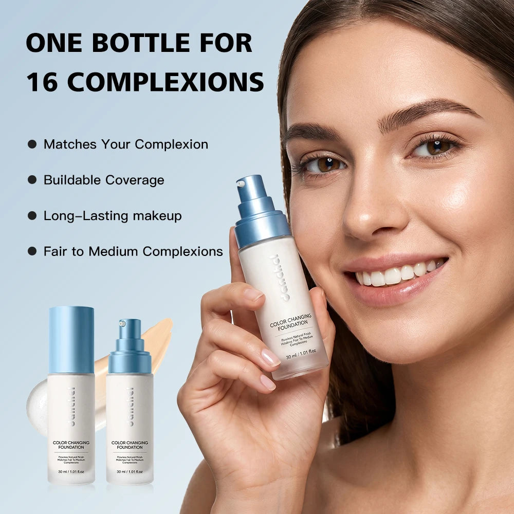 Color Changing Liquid Foundation Matte Full Coverage Concealer Waterproof Oil Control Long Lasting Face Nude Makeup Base Oasis Select