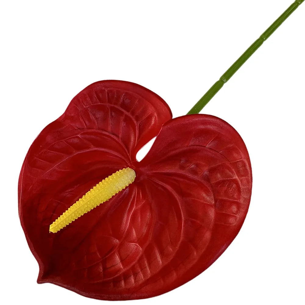 Artificial Anthurium 60cm Soft Rubber Faux Flower | Real Touch