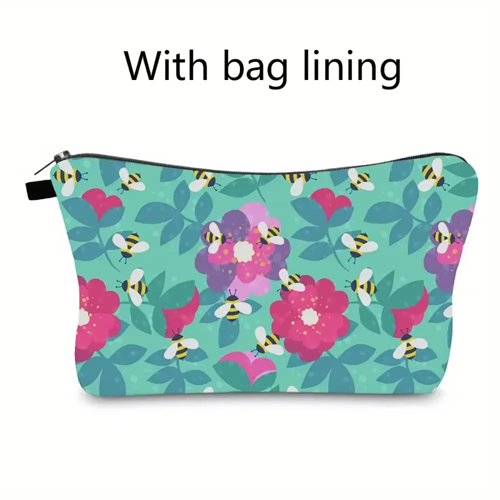 Sunflower Bee Cosmetic & Pencil Bag – Travel Organiser Pouch Cosmetic Organiser Bag Oasis Select SZ287-2