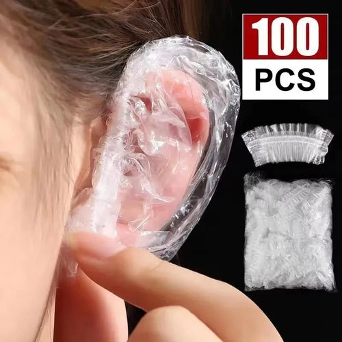 100pcs Disposable Waterproof Ear Covers – Shower & Hair Dye Ear Cover Protectors Oasis Select