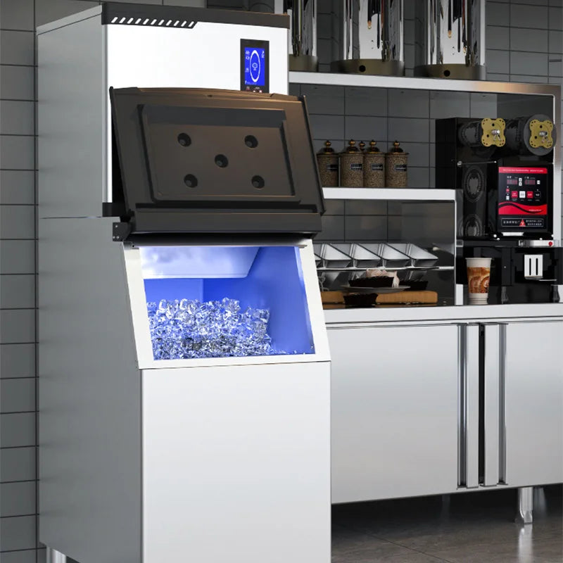 Commercial Ice Maker 250KG/Day | 50KG Bin, Auto Self-Cleaning