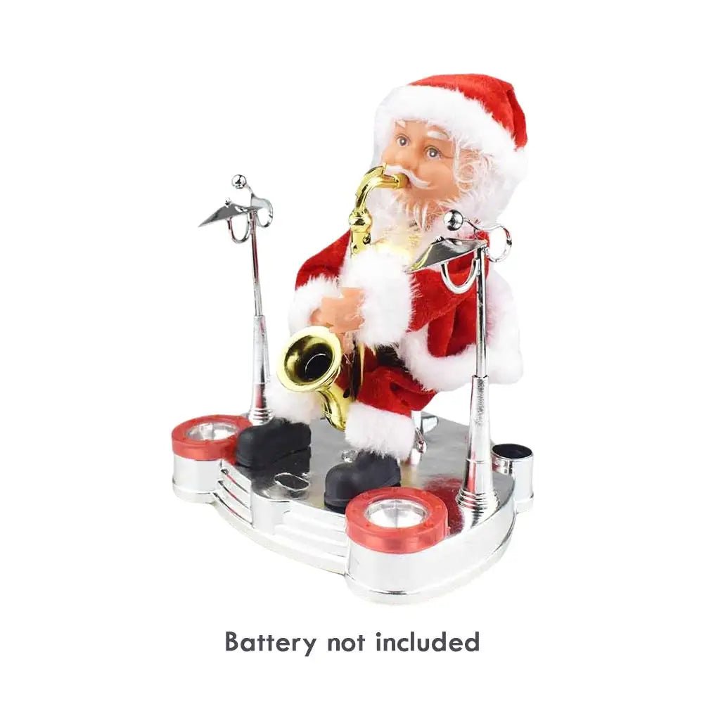 European Style Electric Santa Claus Music Instrument Playing Xmas Toy Christmas Decoration Children's Home Gift Oasis Select 01
