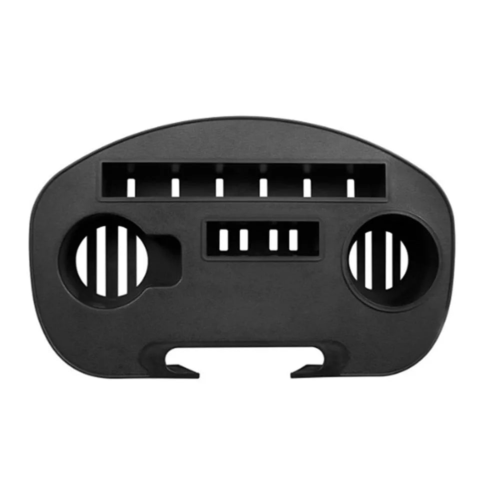 Clip On Cup Holder With Mobile Phone Slot For Camping Chair Armrest Side Table Black Plastic Tray Outdoor Beach Festival Gear Oasis Select Large