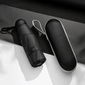 Five-fold Mini Umbrella Compact Ultralight Capsule Style UV Protection Umbrella for Women Outdoor Use Oasis Select iron 8K Black