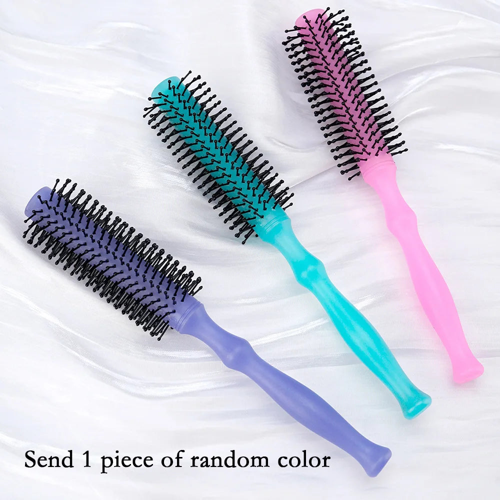 Ergonomic Round Styling Brush – Soft Nylon Bristles, All Hair Types Round Styling Brush Oasis Select 928-12-Mixedcolor-02