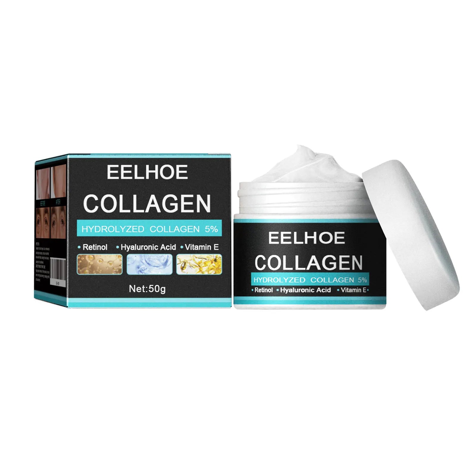 Eelhoe Men's Collagen Anti-Aging Face Cream – Firm & Hydrate Men's Face Cream Oasis Select 60g Boxed