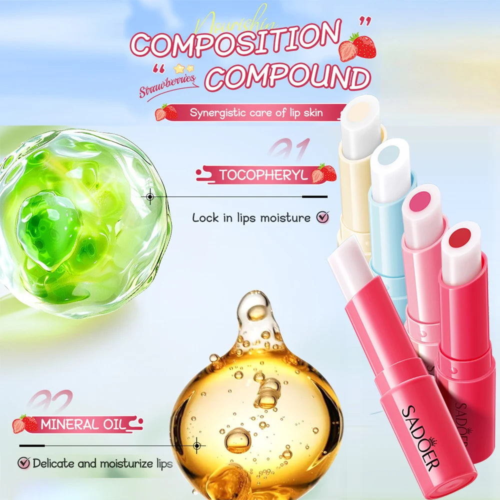 Color Changing Fruit Lip Balm – Heart Core Moisturizing Color Changing Lip Balm Oasis Select