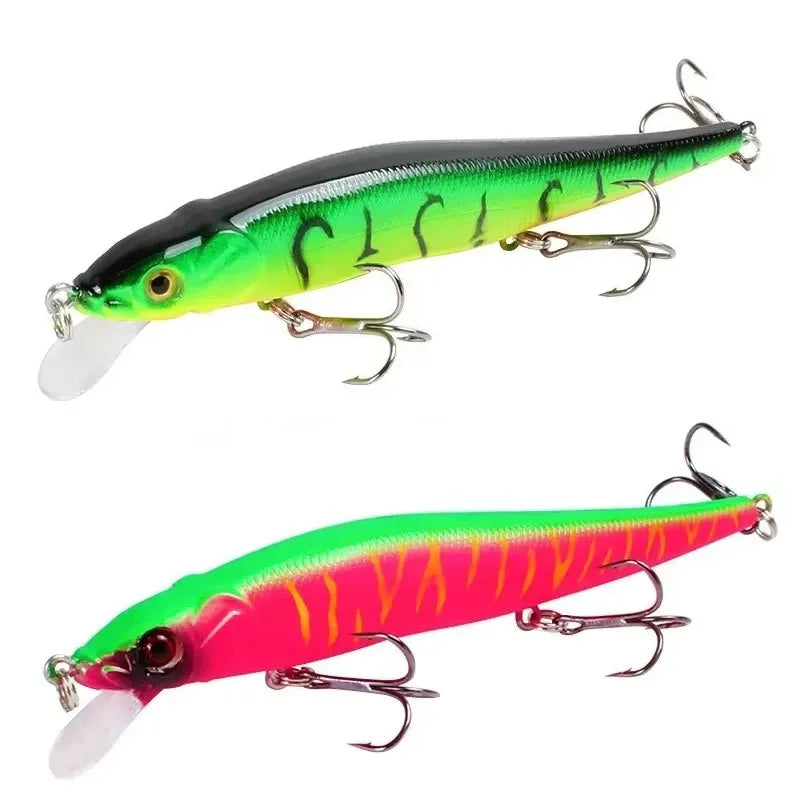 1/2pcs Fishing Lure 11.5cm/14g Minnow Crankbait Wobblers 3D Eyes Perch Artificial Bait Pike Carp Bait Swim Bait Fishing Pesca Oasis Select Mix-2pcs 1