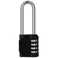 Combination Padlock Outdoor 4 Digit Long Shackle Waterproof Password Padlock Pad Lock For School Locker Gym Locker Fence Gate Oasis Select black