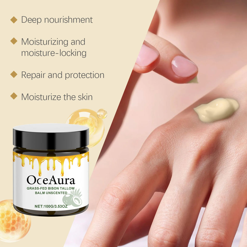 OceAura Organic Tallow Balm Face Cream – Collagen Moisturizer Tallow Balm Face Cream Oasis Select