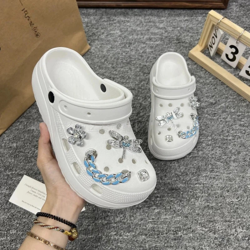 Butterfly Fashion Shoe Accessory Set, decorative shoe buckles, removable, suitable for sandals and flip-flops. Oasis Select