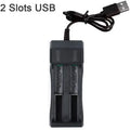 1-5Pcs 18650 Battery Charger Black 1 2 4 Slots AC 110V 220V Dual For 18650 Charging 3.7V Rechargeable Lithium Battery Charger Oasis Select 2 Slots USB-1pcs