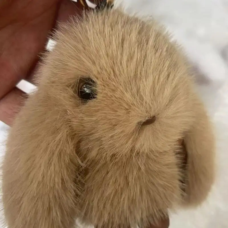 Cute Rabbit Plush Keychain Women Bag Car Keychain Pendant Decoration Jewelry Bags Hanging Accessories Gifts Oasis Select MR-06