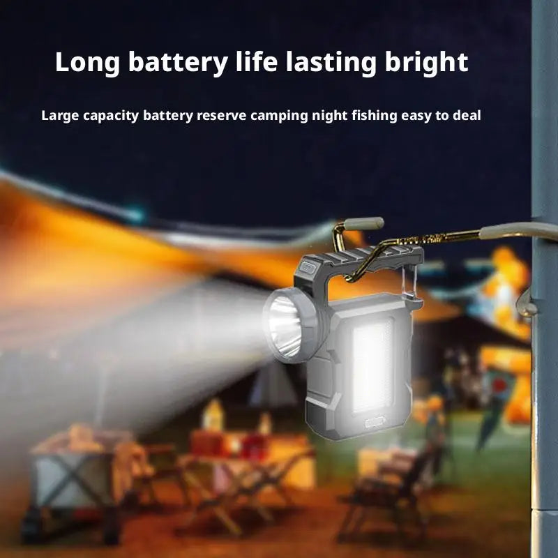 Outdoor Solar-Powered Super Bright Long-Range Rechargeable High-Capacity Strong Light Handheld Searchlight Oasis Select