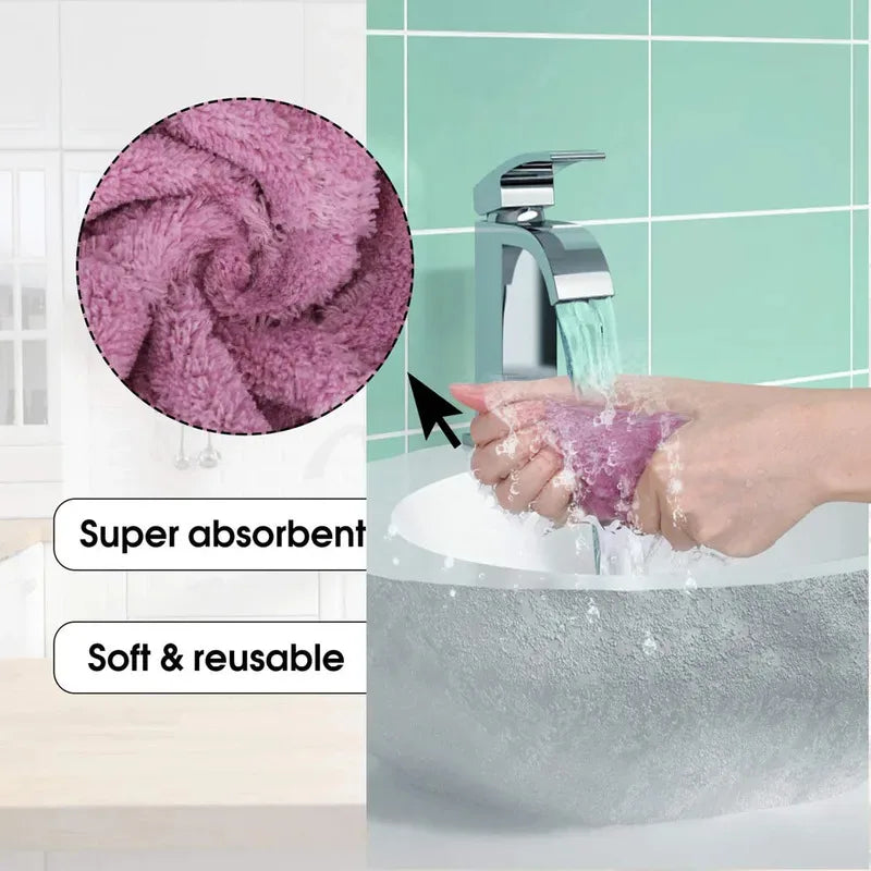 5/30 Microfiber Towels Absorbent Kitchen Cleaning Cloth Non-Stick Oil Dish Towel Dishcloth Tableware Household Cleaning Towel Oasis Select