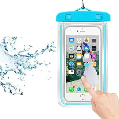 6-Inch Waterproof Phone Pouch for Drift Diving Swimming - Underwater Dry Bag Case Cover for Water Sports Beach Pool Skiing Oasis Select Blue