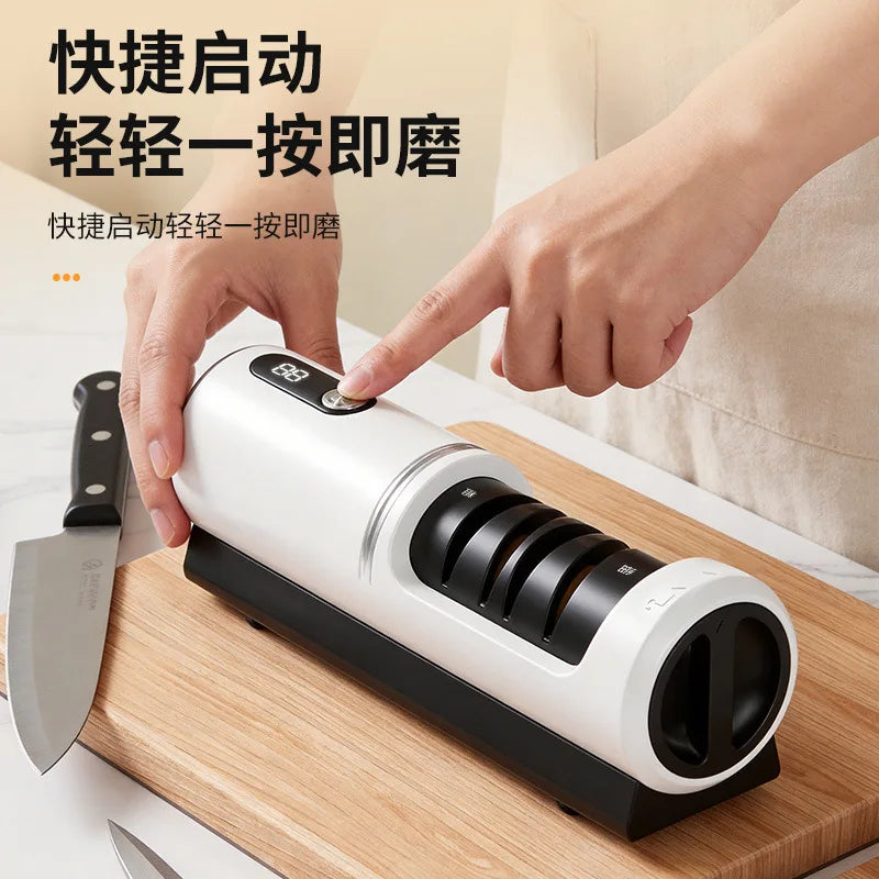 USB Electric Knife Sharpener – Auto Mini Kitchen Grinder
