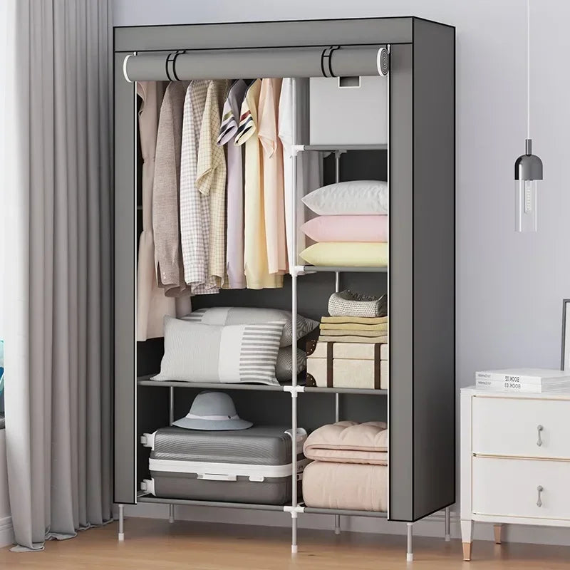 Multi-functional Wardrobe Home Bedroom Rental Room Storage Dormitory Cabinet Folding Wholesale Simple Cloth Wardrobe Durable Oasis Select