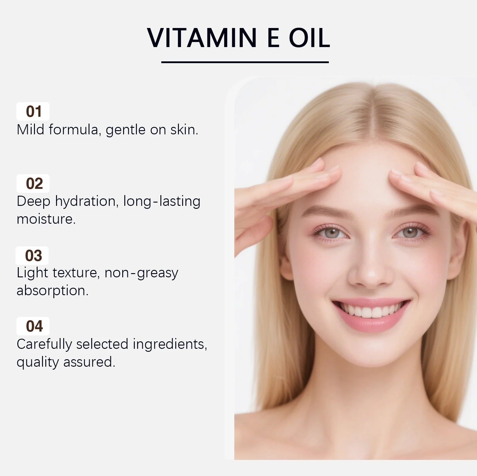 Vitamin E Oil – Daily Moisturizer for Face, Hands & Hair Vitamin E Oil Oasis Select