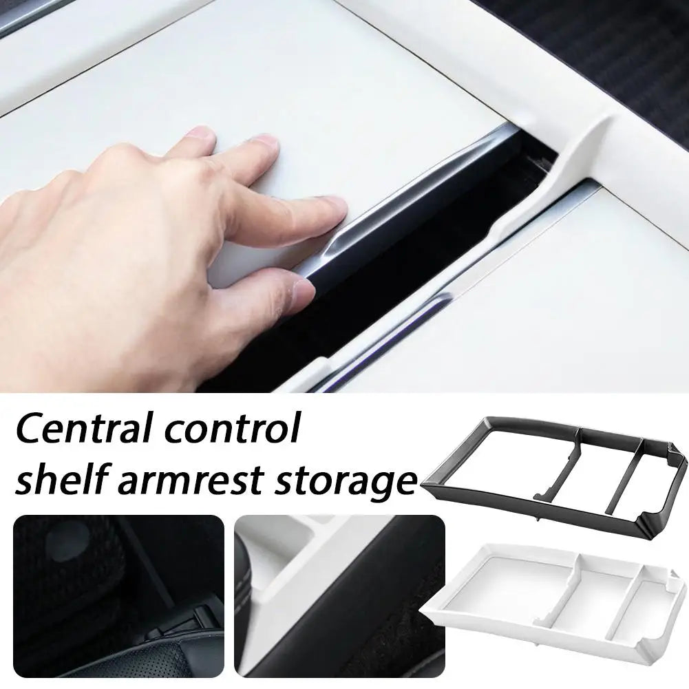 For Tesla Model 3 Y Center Console Organizer, Updated Armrest Storage Box Tray, Interior Modification Accessories Oasis Select