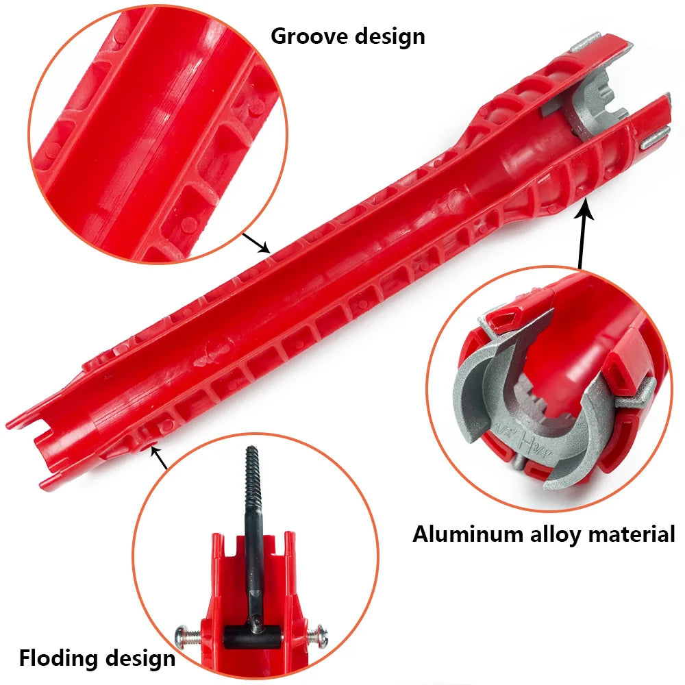 SLADE 8-in-1 Faucet & Sink Installer Wrench | Plumbing Tool Plumbing Wrench Oasis Select