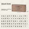 70 Vintage Wooden Seals in A Box Filled with Letters Numbers Symbols Stamps and Student Supplies Oasis Select black body