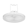 USB Rechargeable Ceiling Fan Light Super Quiet 3 Color Light Modes Hanging Fan Lamp Energy Saving Hooked & Stand Design Oasis Select White