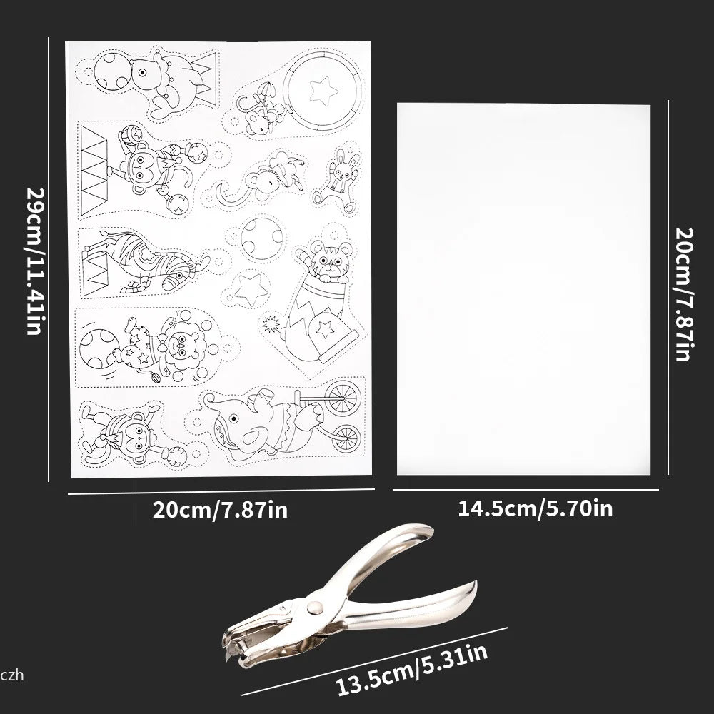 Heat Shrink Plastic Sheets Set Shrinky Art Film Paper Sheet Kit DIY Keychain Ornaments Creative Craft Embellishment Scrapbooking Oasis Select
