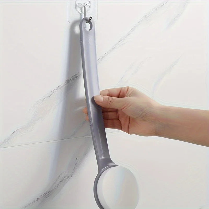 Ergonomic Long-Handled Body Lotion Applicator - Back Brush with Sponge Pad, Ideal for Post-Bath Body Application, Skin Care Tool Oasis Select GRAY