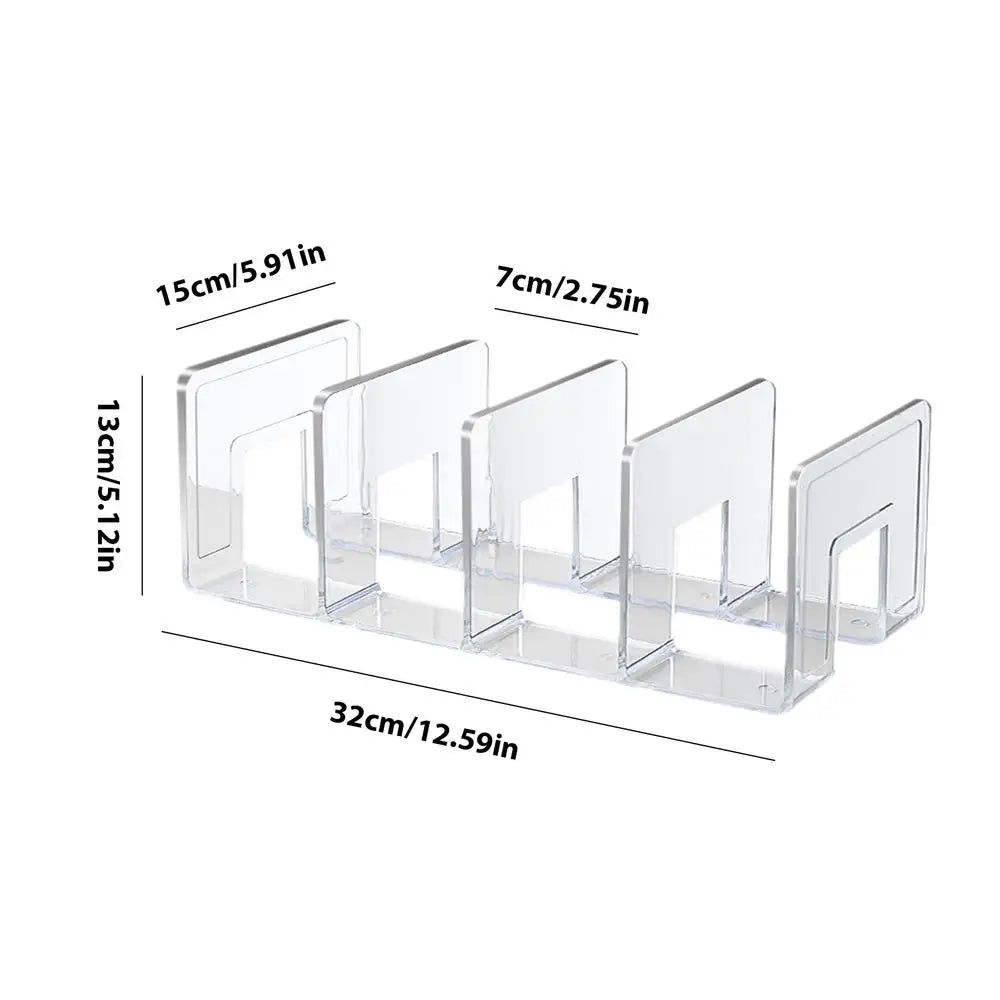 Purse Storage Organizer for Closet 4 Slots Clear Shelf Dividers Clutch Dividers Bag Storage Shelf Bag Organizer for Home Kitchen Oasis Select Red