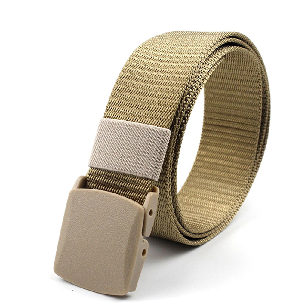 Unisex Nylon Tactical Belt – Non-Magnetic Plastic Buckle