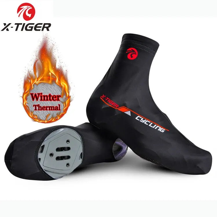X-TIGER Cycling Shoe Cover Winter Thermal Fleece MTB Bicycle Overshoes Women Men Road Racing Bike Shoes Cover Oasis Select XM-ZPXT-20602 XL