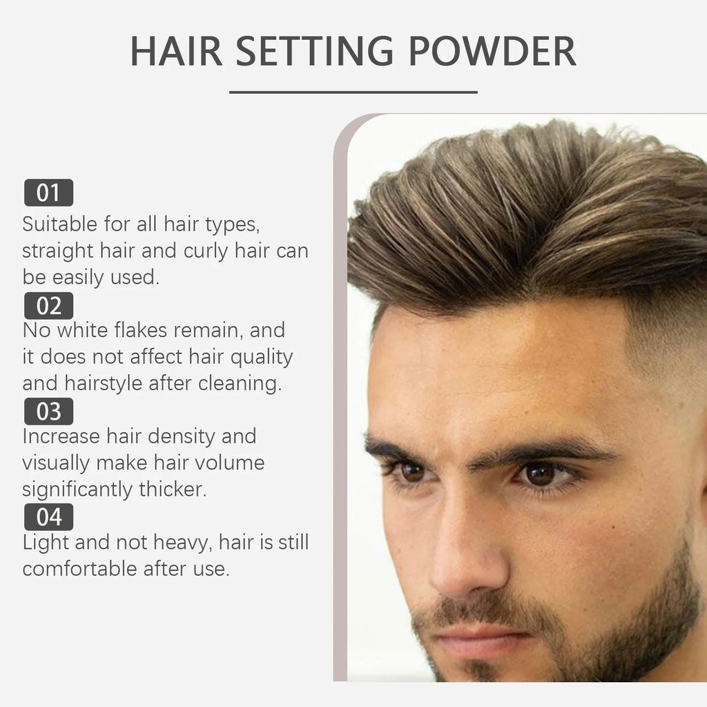 Matte Hair Styling Powder For Men - Instant Volume Texture Lightweight & Non-Greasy Easy To Use For Natural Looking Hairstyles Oasis Select