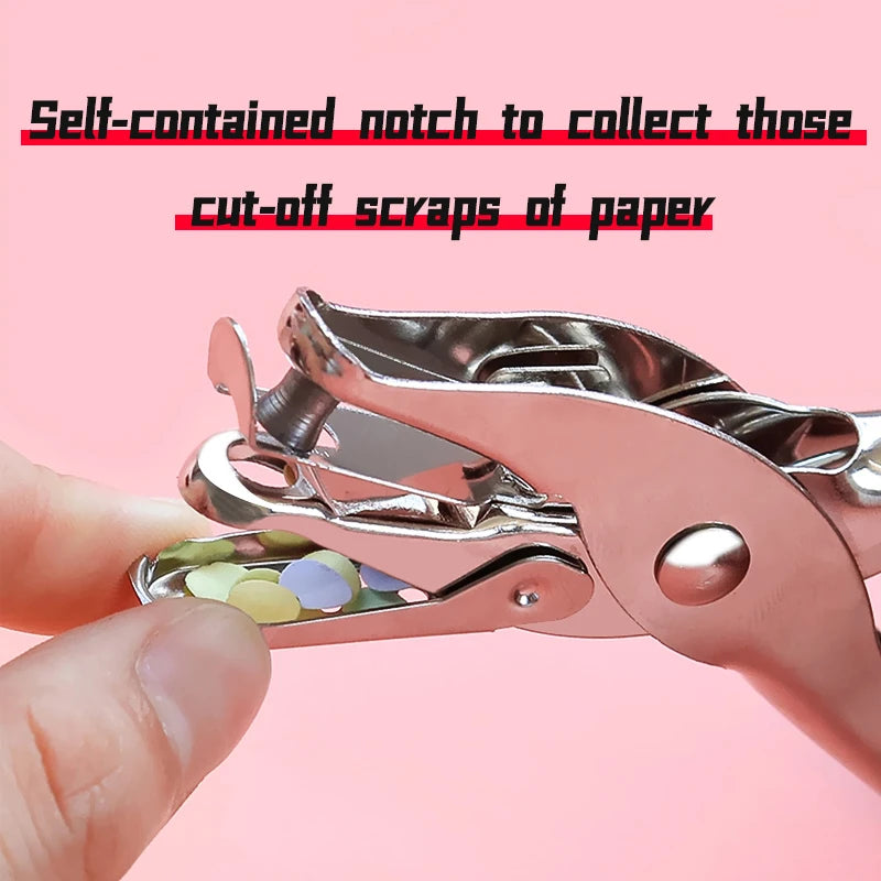 Office supplies metal hole punch manual hole punch student stationery paper card small round hole flipbook document binding Oasis Select