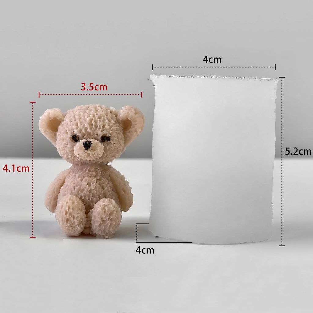 DIY Mini Bears Silicone Mold Aroma Candle Resin Ornament Mould Handmade Candy Chocolate Making Baking Molds Oasis Select Style 2
