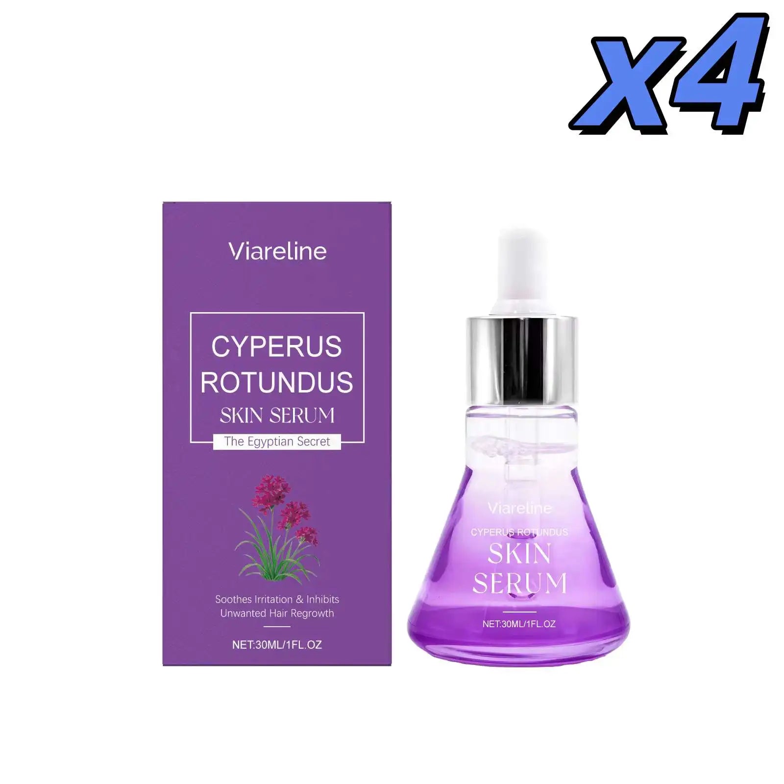 Cyperus Rotundus Skin Serum Hair Growth Inhibitor Natural Soothing Moisturizing Shrinking Pores Body Hair Removal Essence Liquid Oasis Select 120ml boxed