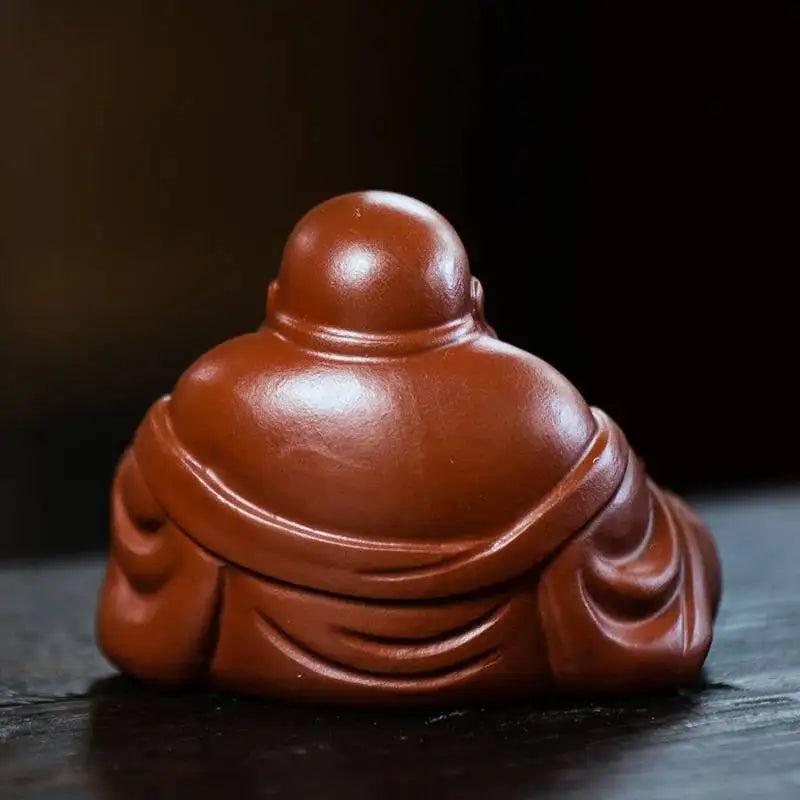 Zisha Tea Pet Buddha Figurine Maitreya Buddha Rulai Sculpture Tea Play Model Can Raise Tea Pet Oasis Select
