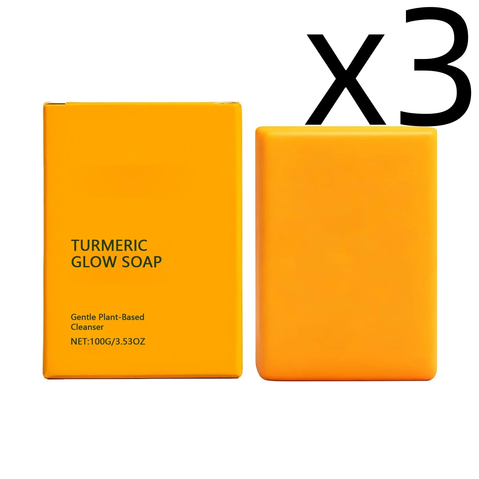 Turmeric Body Soap – Deep Clean, Moisturize & Brighten Skin Turmeric Bar Soap Oasis Select 100g Boxed X 3PCS
