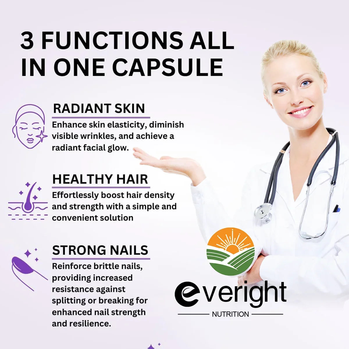 Biotin Collagen Keratin Hair Growth Supplement – Skin & Nails