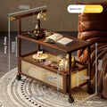 Side table living room small table sofa side cabinet removable small coffee table living room household side table side cabinet Oasis Select Walnut 70 long