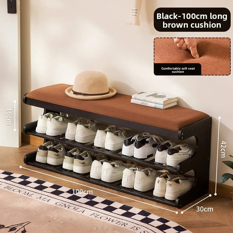 shoe changing stool at the door of the home, small apartment entering the door for storage, shoe stool entering the home Oasis Select Black 100 long
