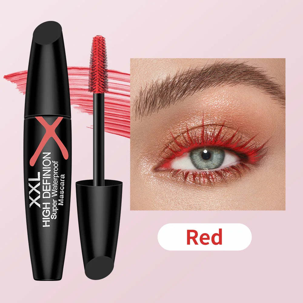 Multicolor Waterproof Eye Black Mascara – Sweatproof Party Makeup Colored Mascara Oasis Select Red
