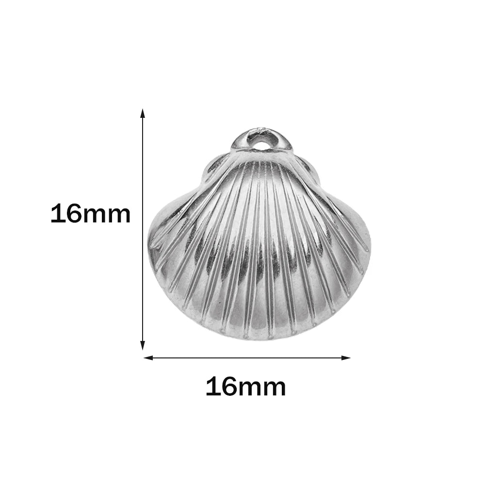 Stainless Steel Summer Beach Charms Starfish Seashell Conch Pendants
