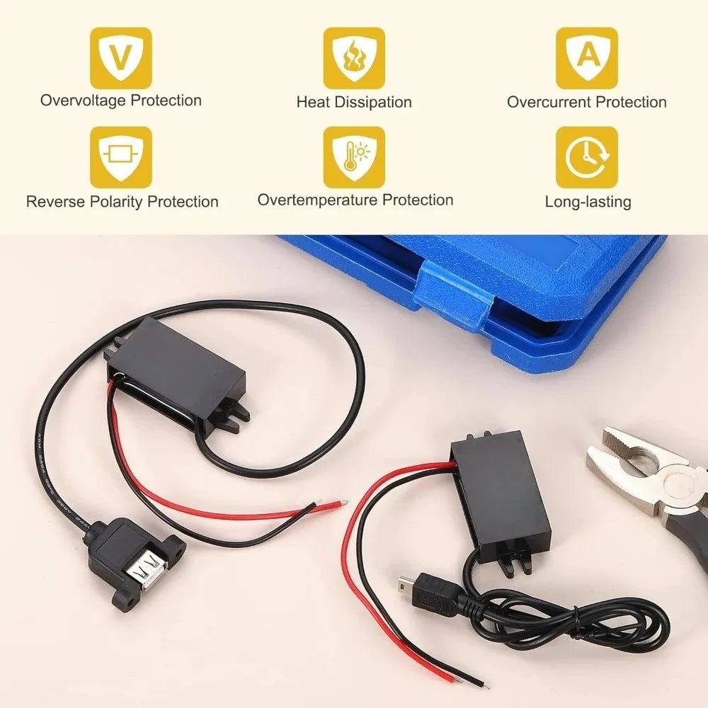12/24V To 5V Power Converter 3A Step Down Converter Voltage Reducer Transformer Power Supply Module For Car Truck Solar System Oasis Select