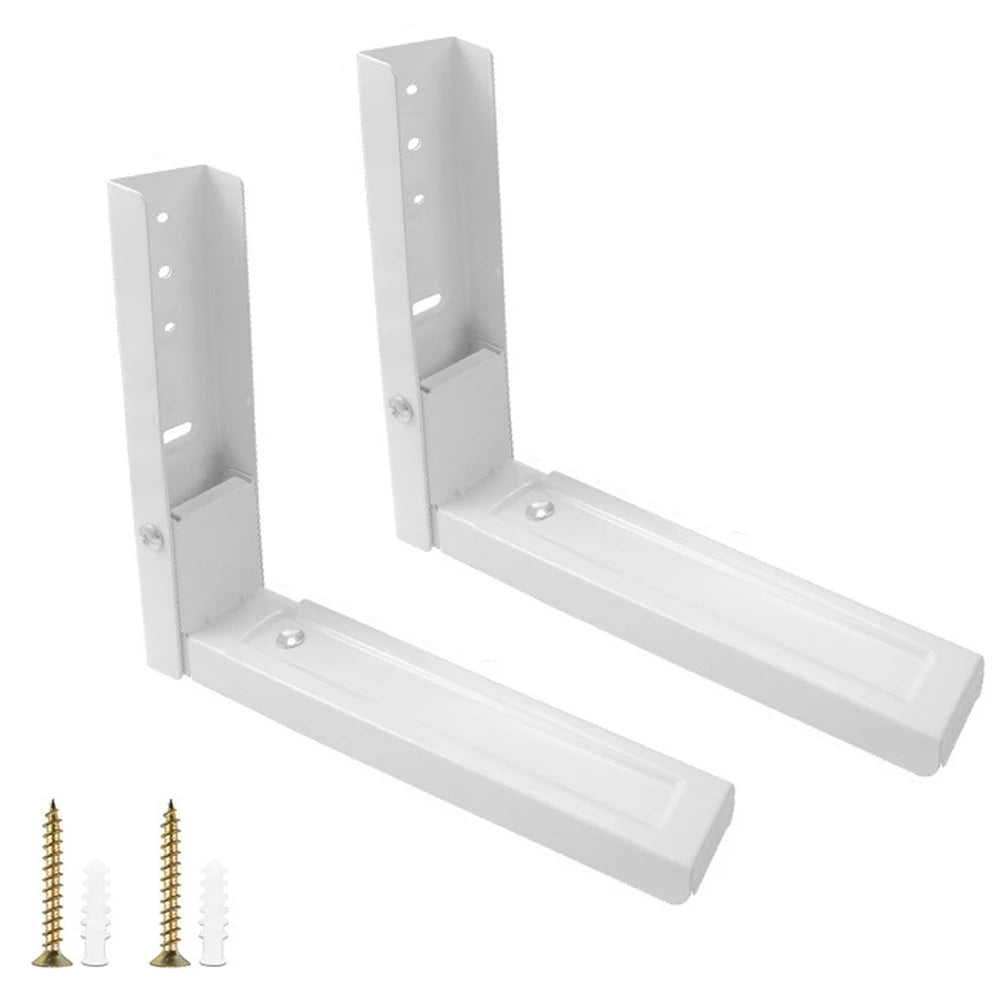 2-pcs Adjustable Length Kitchen Retractable Folding Bracket Steel Microwave Wall Mounting Brackets High-quality Oasis Select