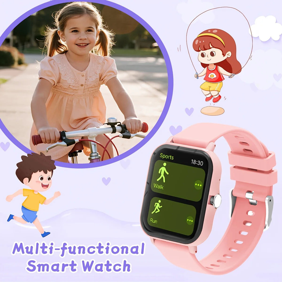 ERUN Kids Smartwatch – Calling, Music, Steps & Sleep Tracker
