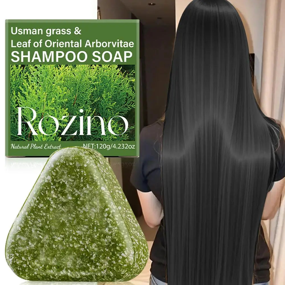 Thuja Leaf & Usman Grass Shampoo Bar Handmade Solid Soap Hair Nourishing Hair Oil Control Refreshing Fluffy Soothing Hair Care Oasis Select