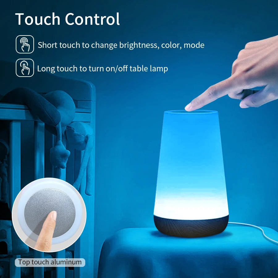 Tuya Smart WiFi RGB LED Table Lamp – Touch Dimming Night Light Smart LED Table Lamp Oasis Select